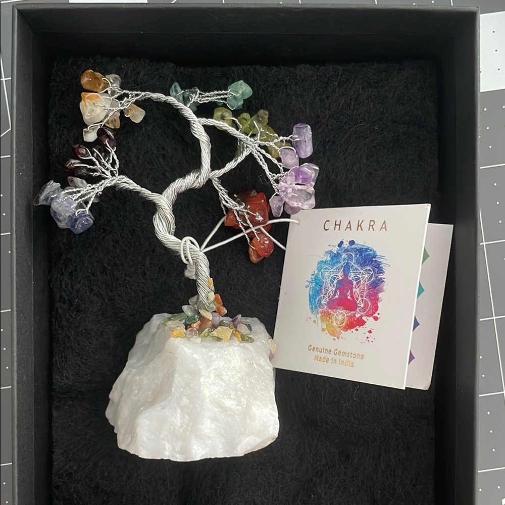 Chakra Gemstone Tree on White Base